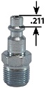 3/8" M-Style Male Air Coupler